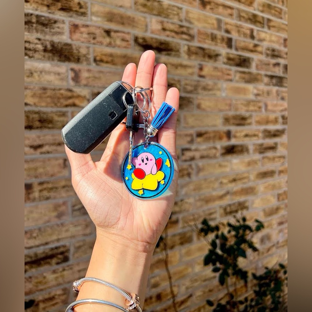 Kirby Keychain (Handmade)